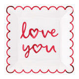 Scalloped plate Love You