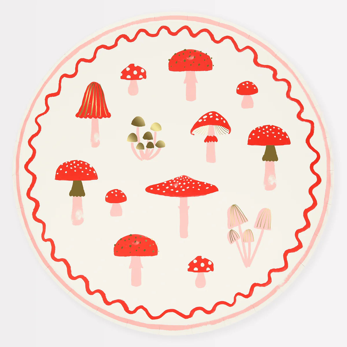 Mushroom meri meri dinner plates