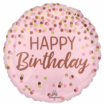 18" FOIL - PRETTY PINK HAPPY BIRTHDAY