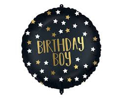 Birthday boy foil balloon 18”