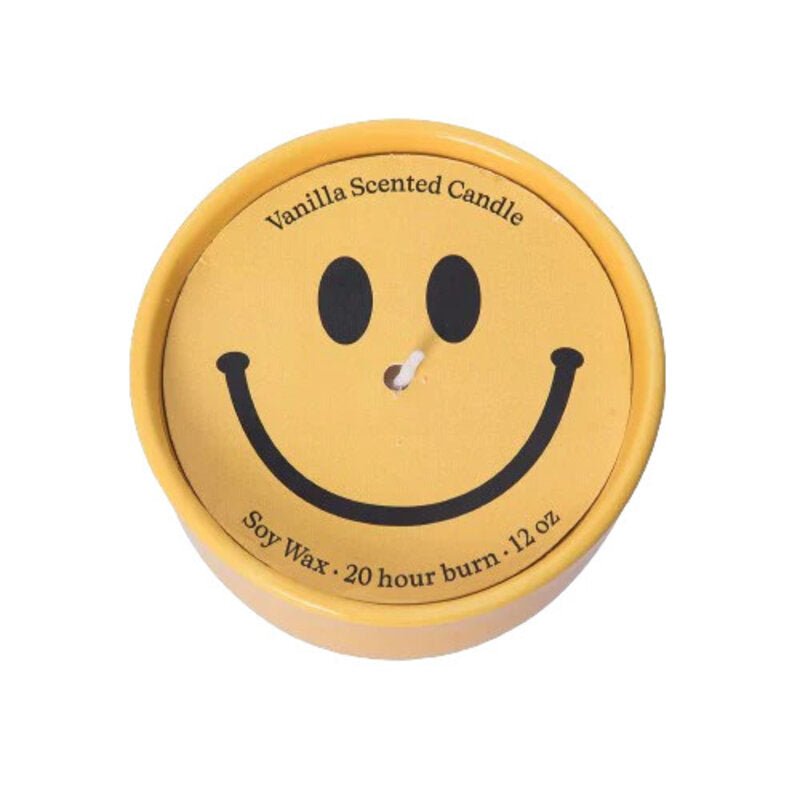 SMILEY VANILLA SCENTED CANDLE