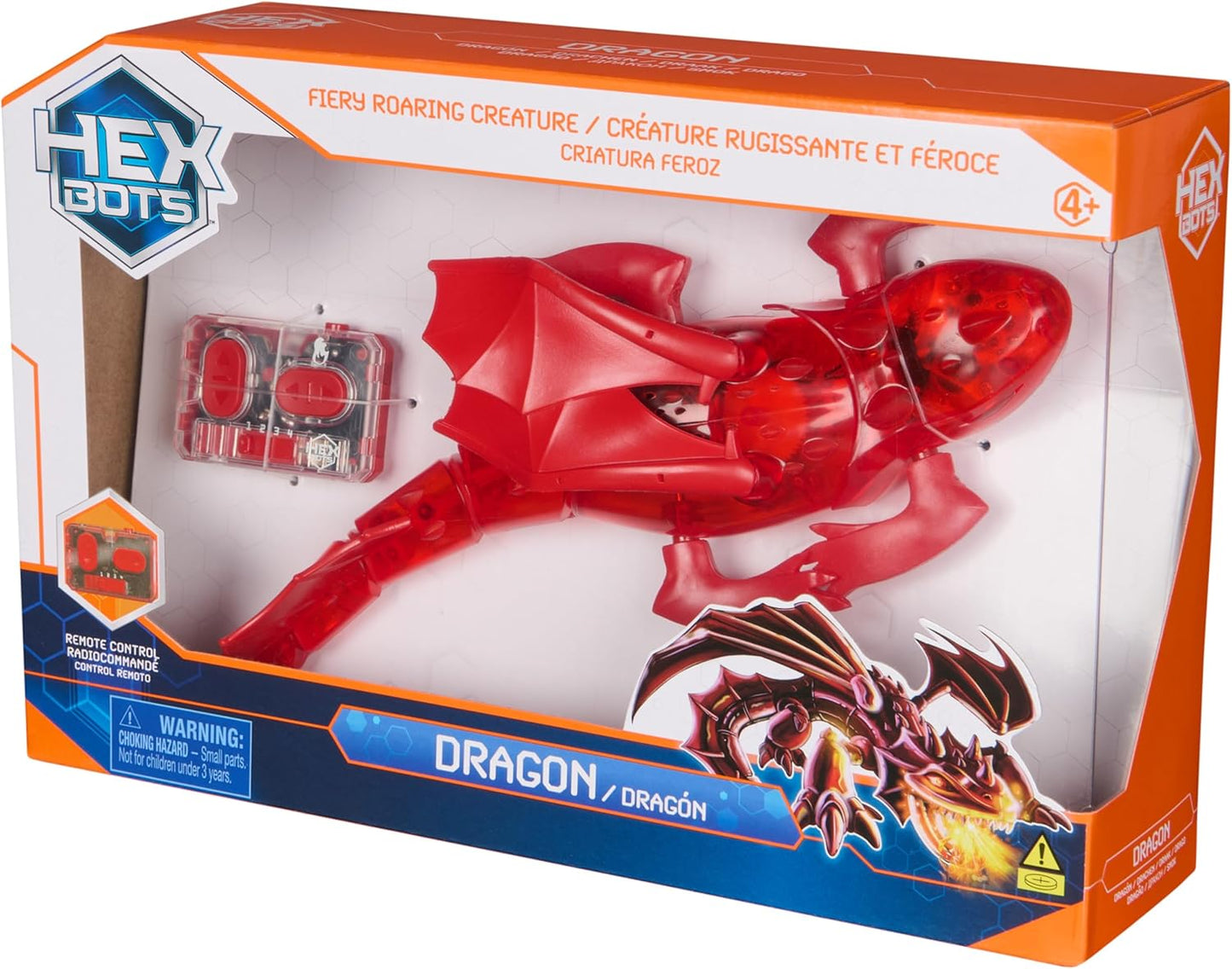 HEX Bots Remote Control Dragon, Rechargeable Robot Dragon Toys for Kids,