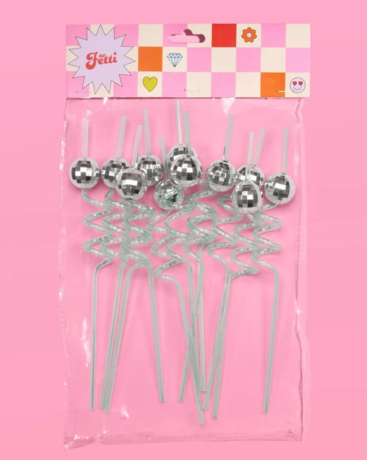 Disco ball fancy straw