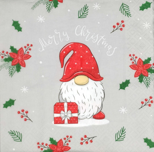 GNOME CHRISTMAS DINNER NAPKIN