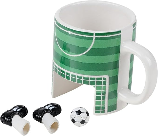 Winkee - Soccer Mug I Sporty Coffee Cup for Soccer Fans I Tea Mug with Play Function I League Game While Sipping Coffee