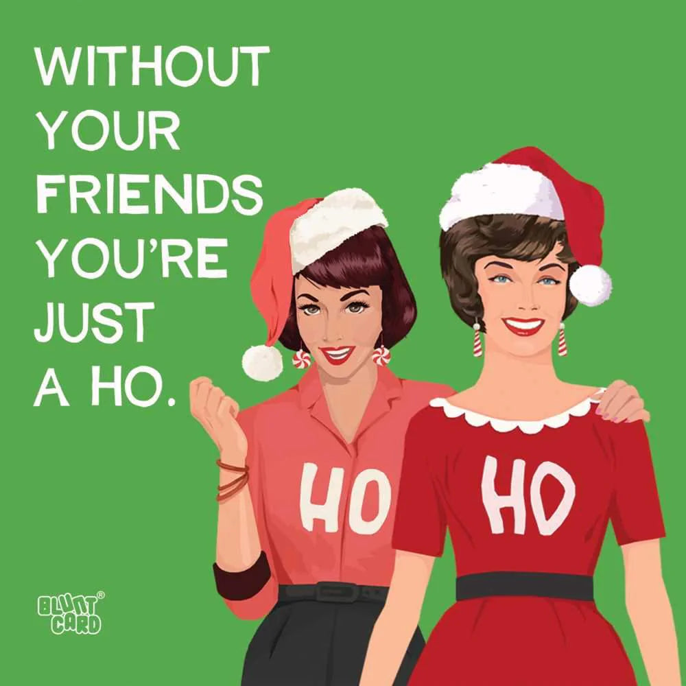 US WITHOUT YPUR FRIENDS COCKTAIL NAPKIN