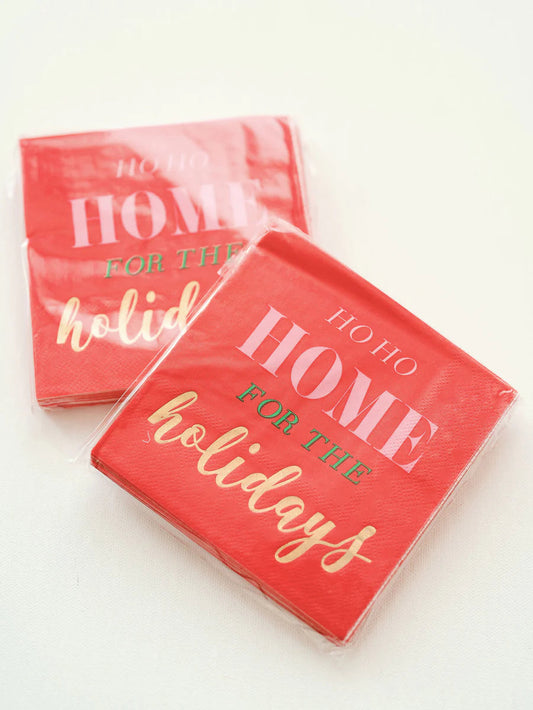 HOHO HOME FOR THE HOLIDAYS COCKTAIL NAPKINS