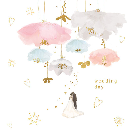 WEDDING DAY CARD - FLOWERS