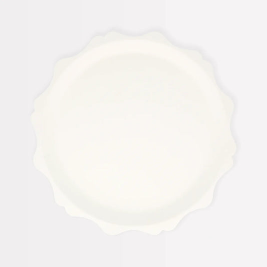 CREAM DECORATIVE BAMBOO SIDE PLATES - MERI MERI