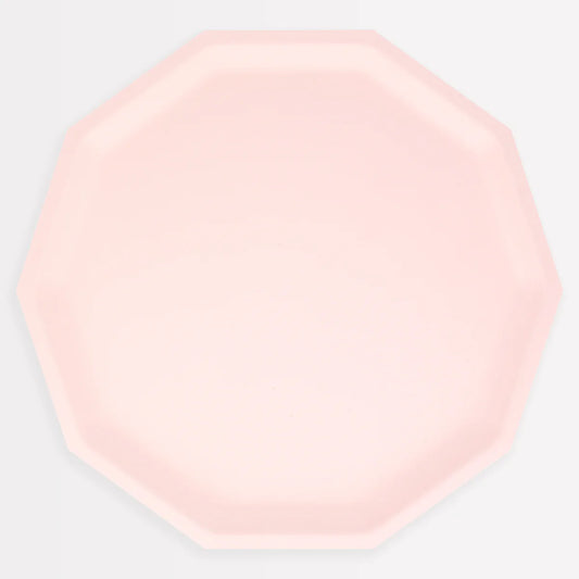 PINK DECAGON DINNER PLATES