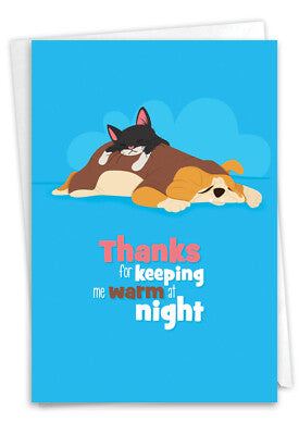 THANKS FOR KEEPING ME WARM AT NIGHT ANNIVERSARY CARD
