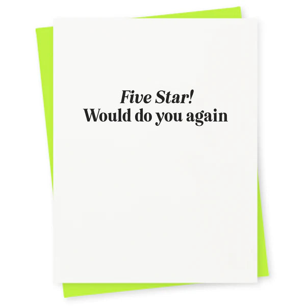 FIVE STAR CARD