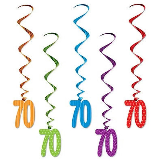 70TH SWIRL DECORATION