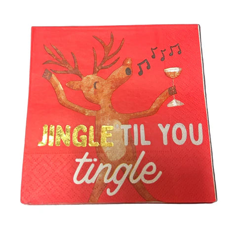 Jingle till you tingle cocktail napkins