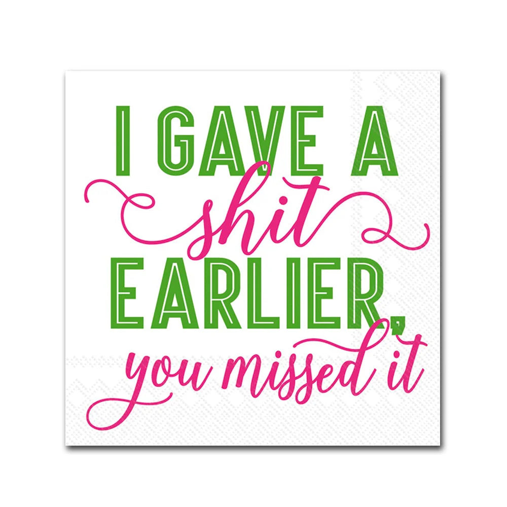 You missed it funny cocktail napkins