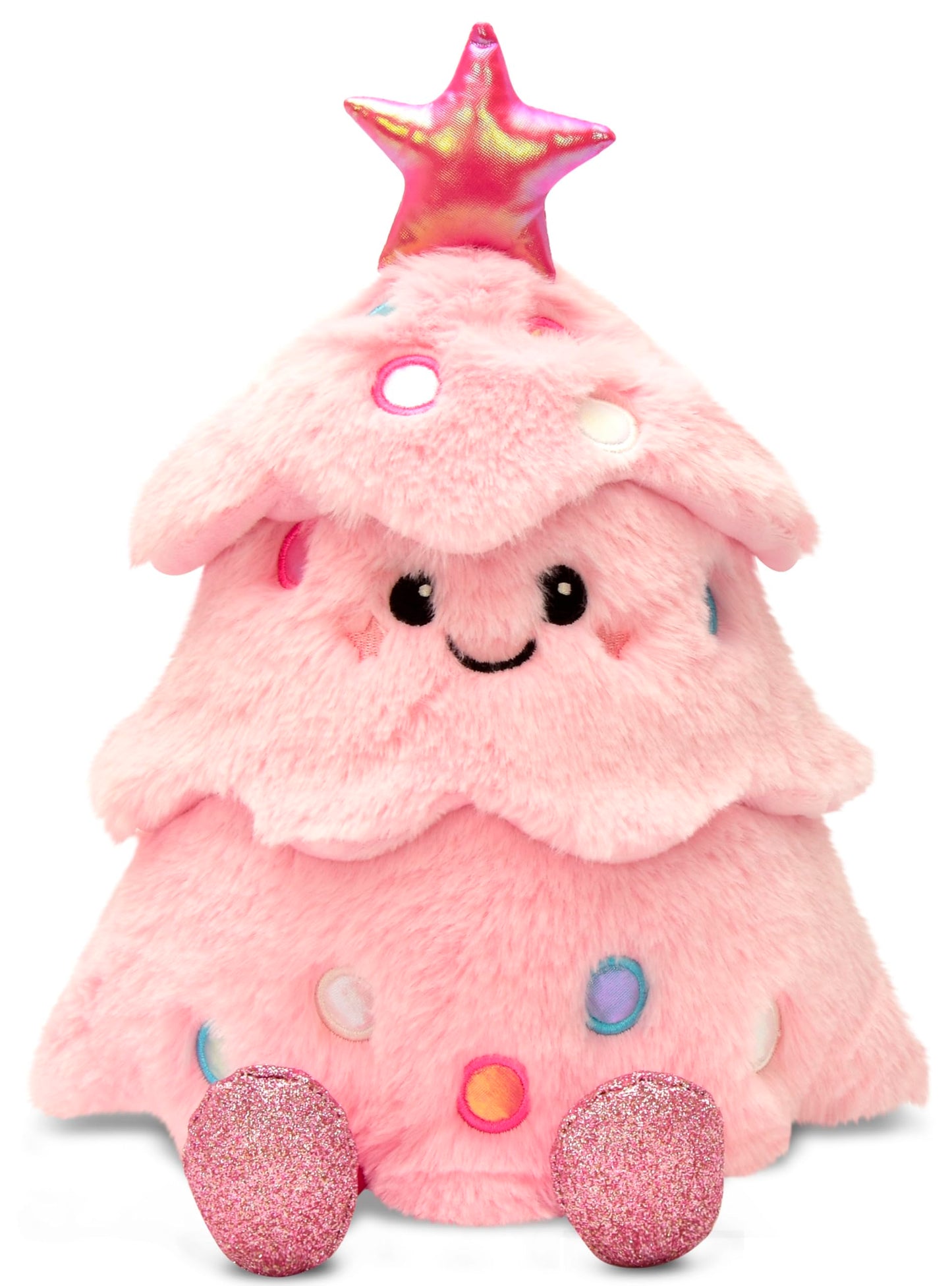 iscream Kawaii Furry 10" x 9" Holiday Tree Glitter