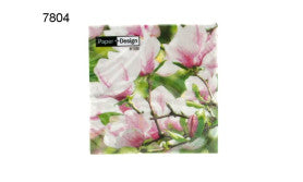 MAGNOLIA FLOWERS COCKTAIL NAPKIN