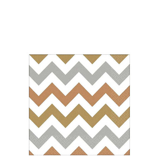 CHEVRON MIXE MET COCKTAIL NAPKIN