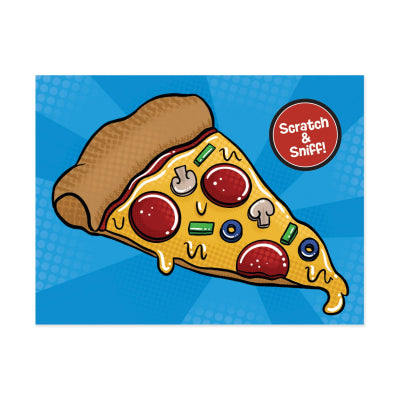 Scratch and sniff pizza