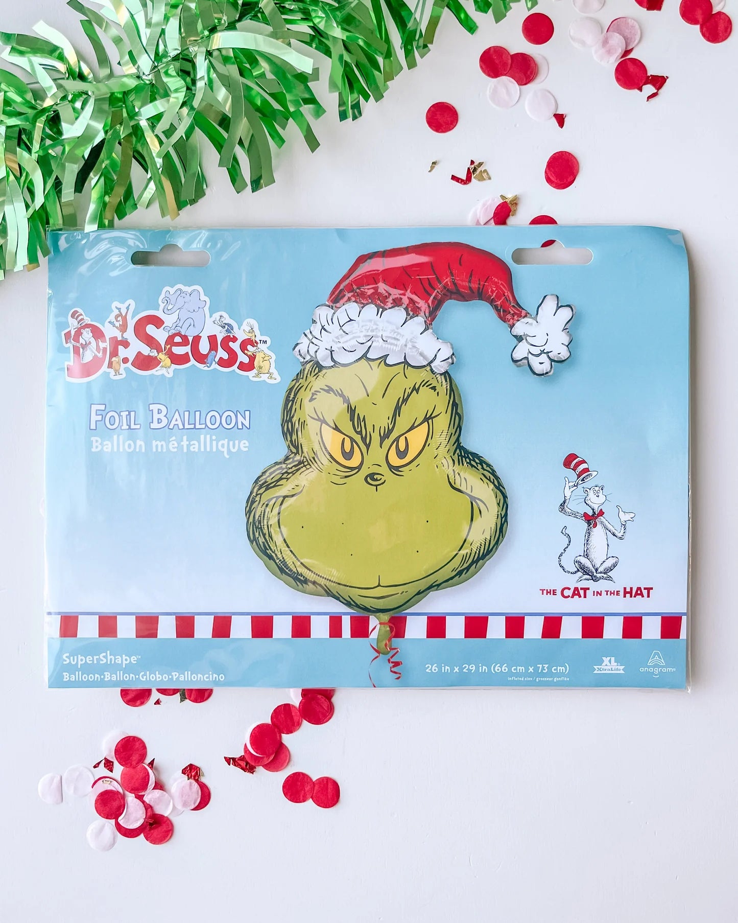 The Grinch head foil balloon