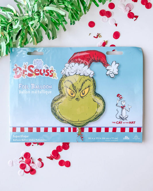 The Grinch head foil balloon