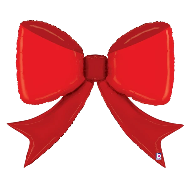 Red bow foil balloon