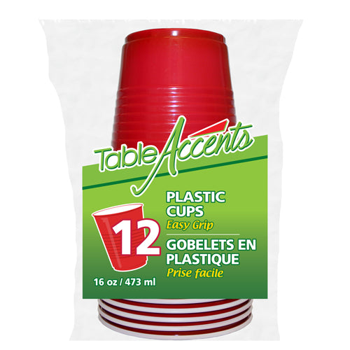 12 PCS PLASTIC CUPS