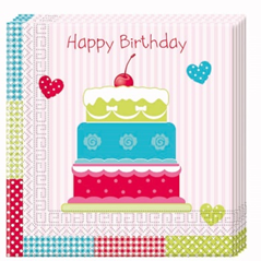 JUST HAPPY BIRTHDAY 3 PLY NAPKIN 20PCS