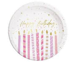 HAPPY BIRTHDAY CANDLE PLATES
