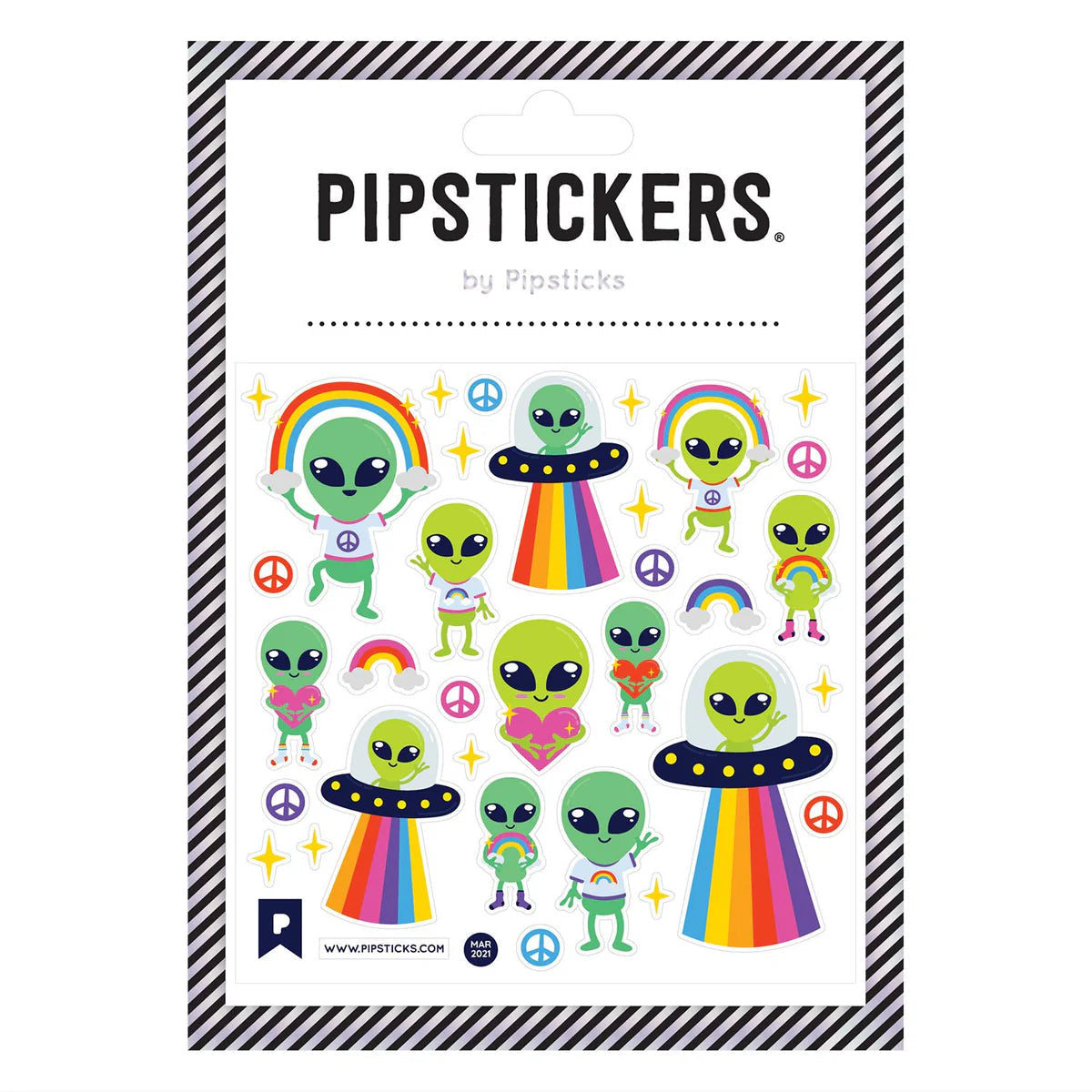 Little green men stickers