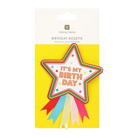 Birthday Star Rosette Badge