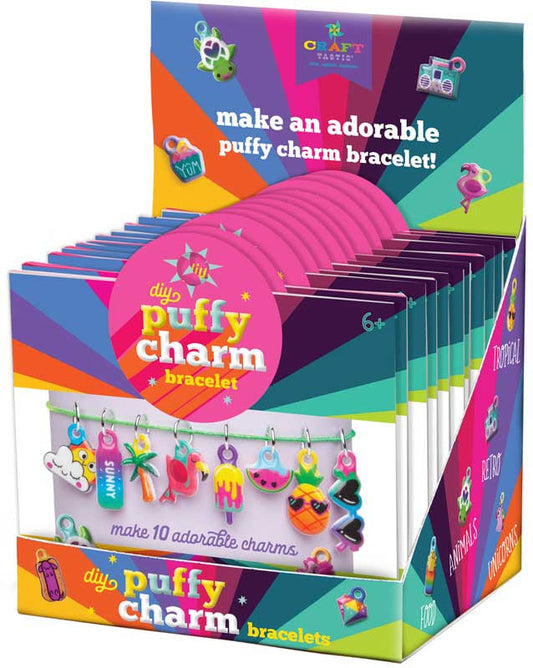 Puffy charm bracelet