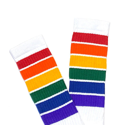 Knee rainbow socks