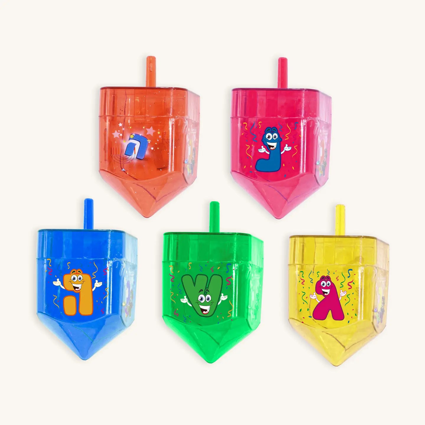 Fillable Dreidels - Medium - Assorted Colors