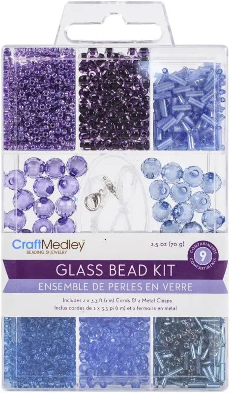 Craft Medley Glass Bead Kit - Purple