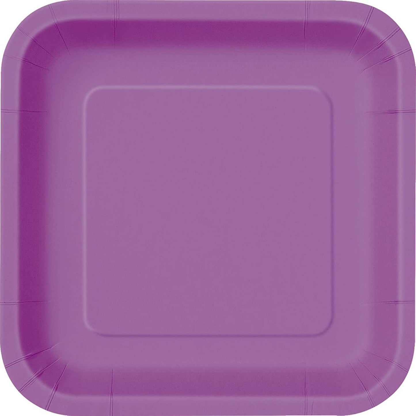Purple square paper plate, 22.2 cm, 14 ct