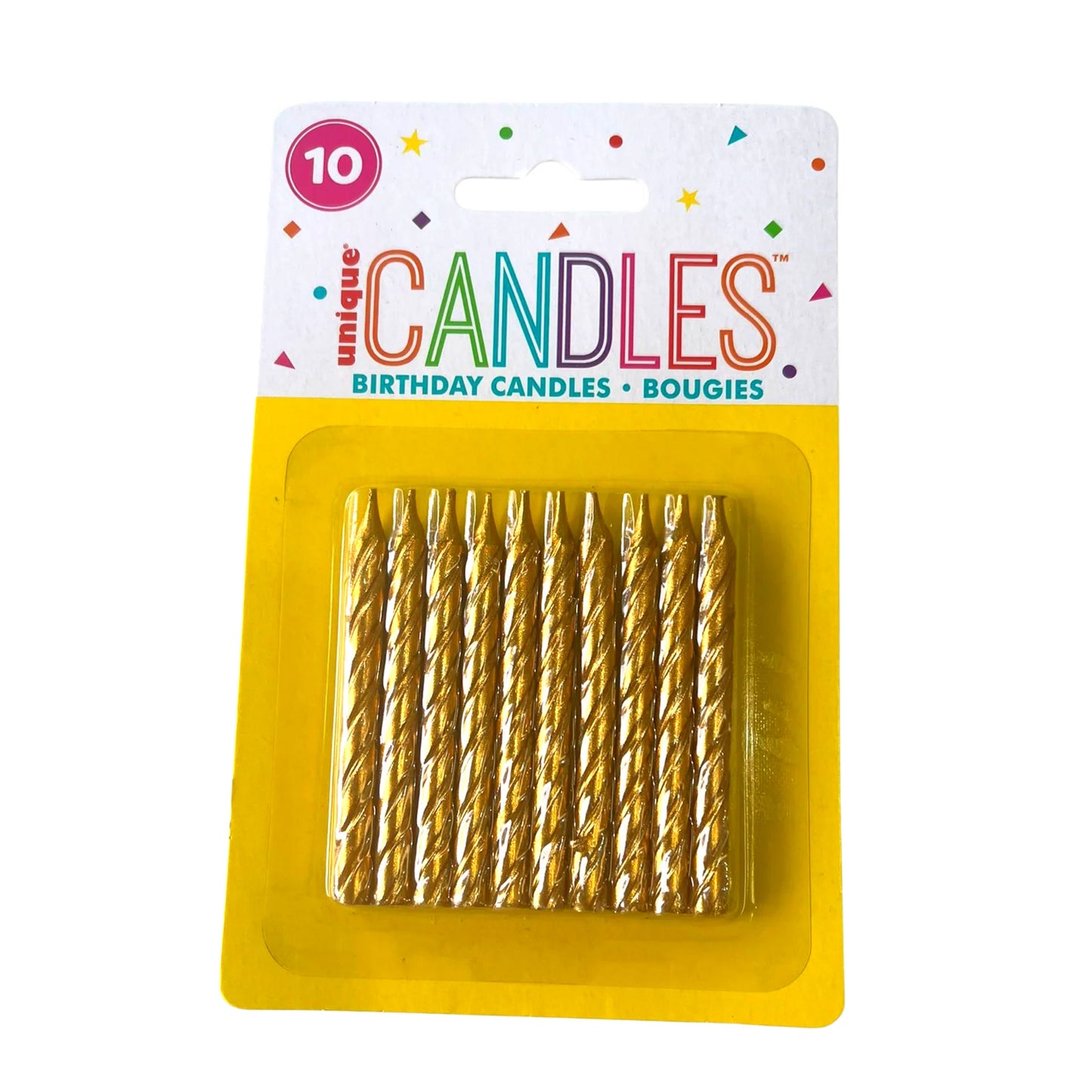 Unique party - short gold candles 10 ct