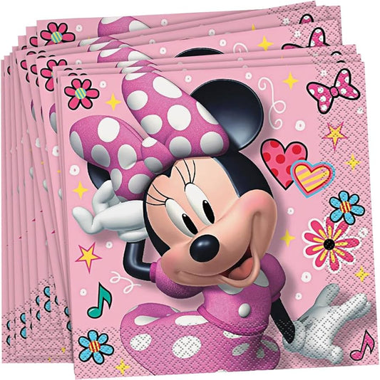 Minnie Mouse Birthday Large Lunch Napkins, Disney, 16 Count
