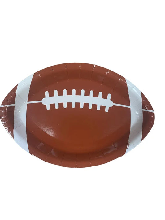 Game face football dessert plates 9 in, 8 ct