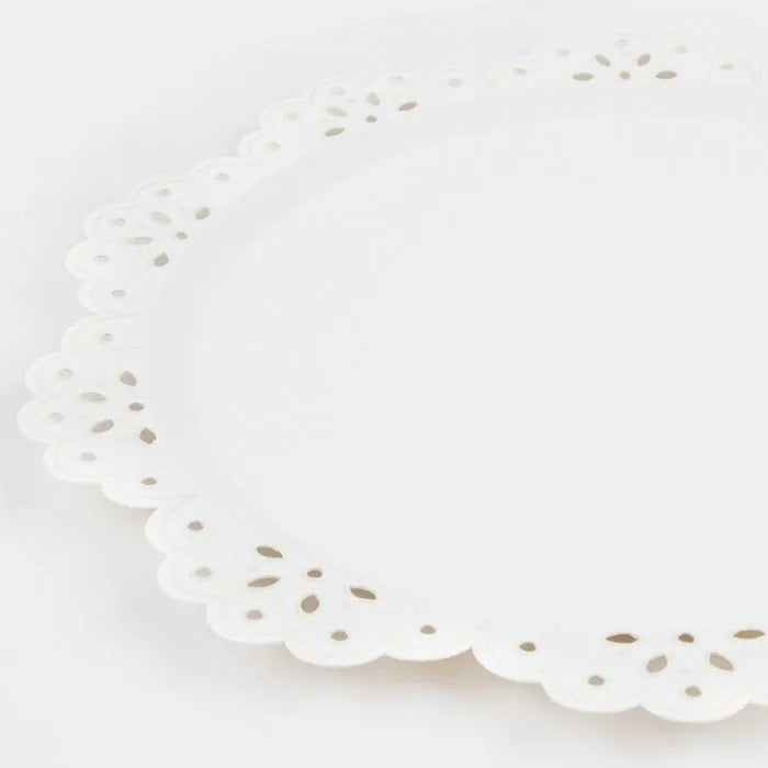 MERI MERI WHITE LACE PAPER PLATE