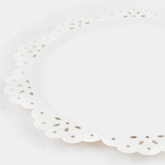 MERI MERI WHITE LACE PAPER PLATE