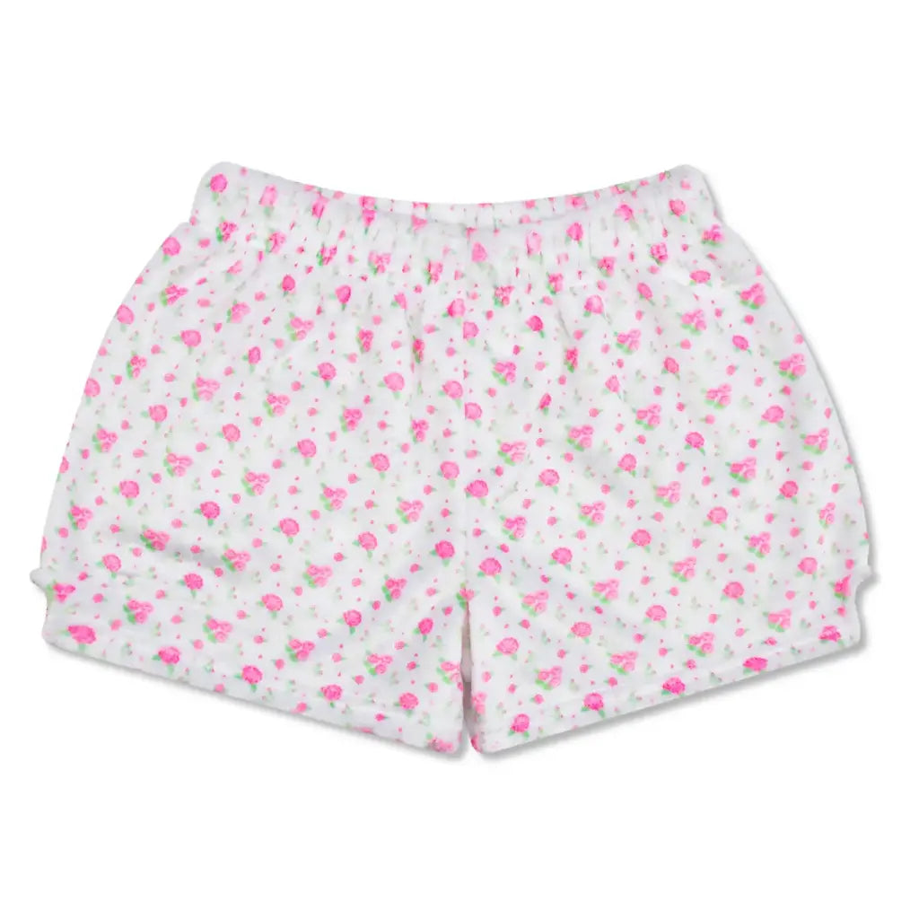 Pretty in White Plush Shorts