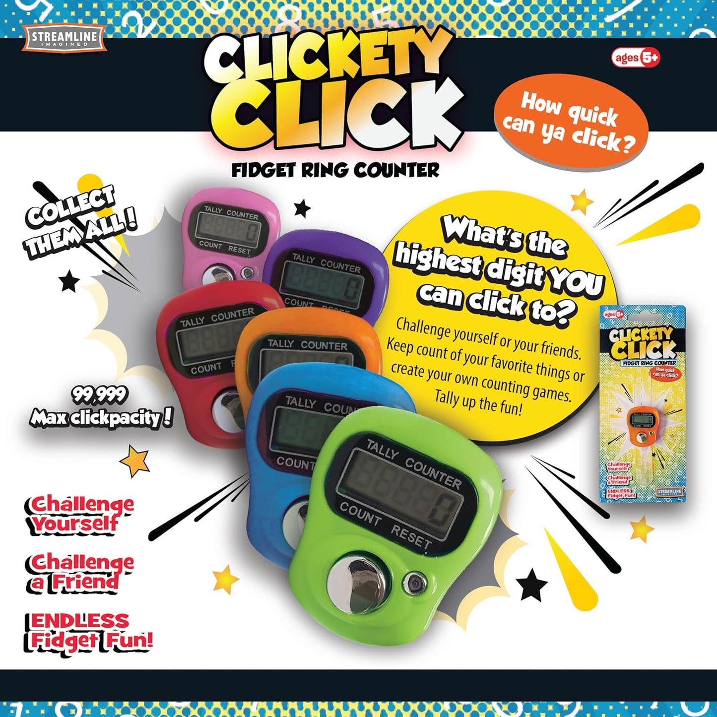 Clickety Click Fidget Ring Counter | Easy Tally Counter
