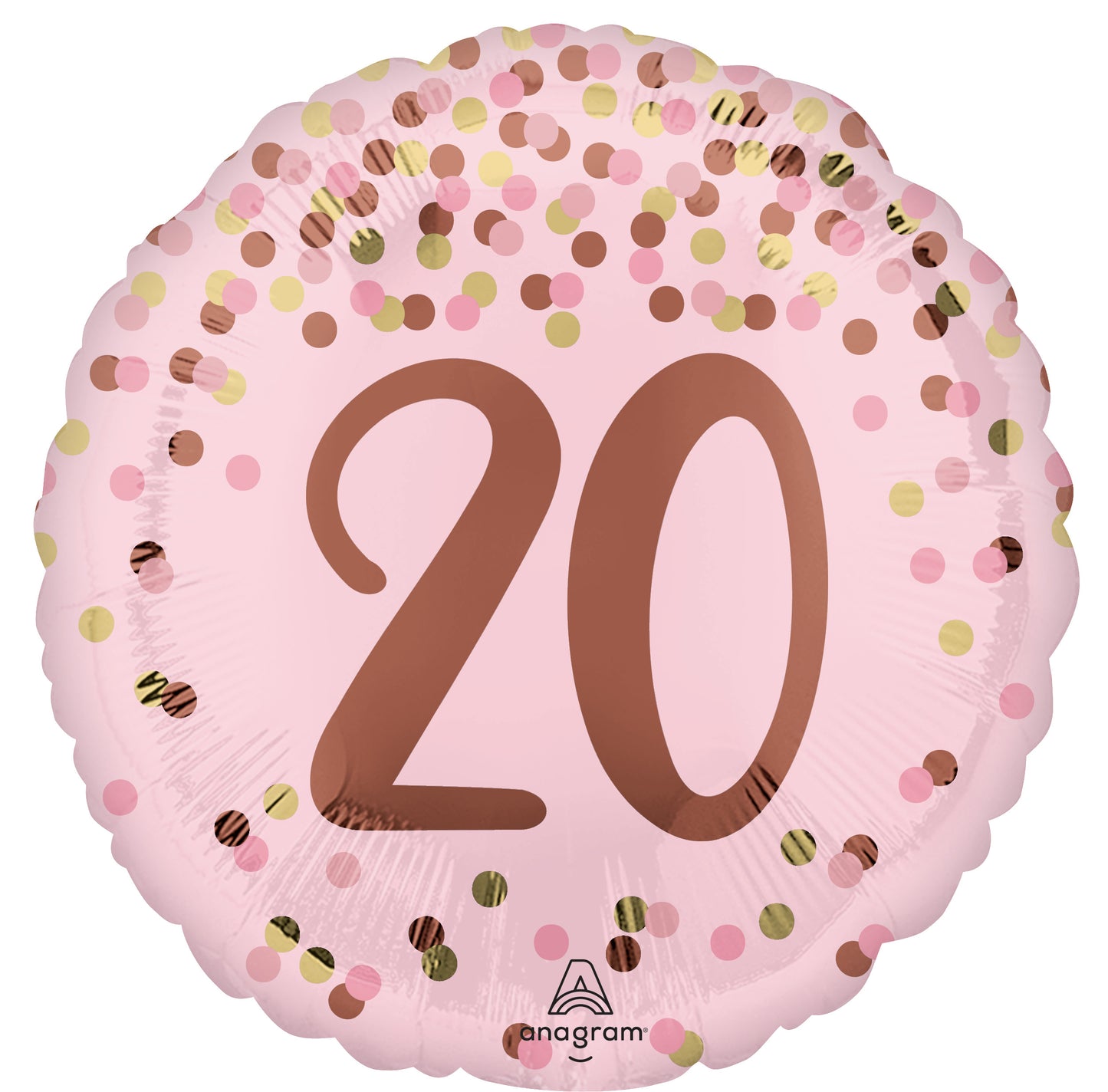 Standard Pretty Pink 20th Birthday Balloon