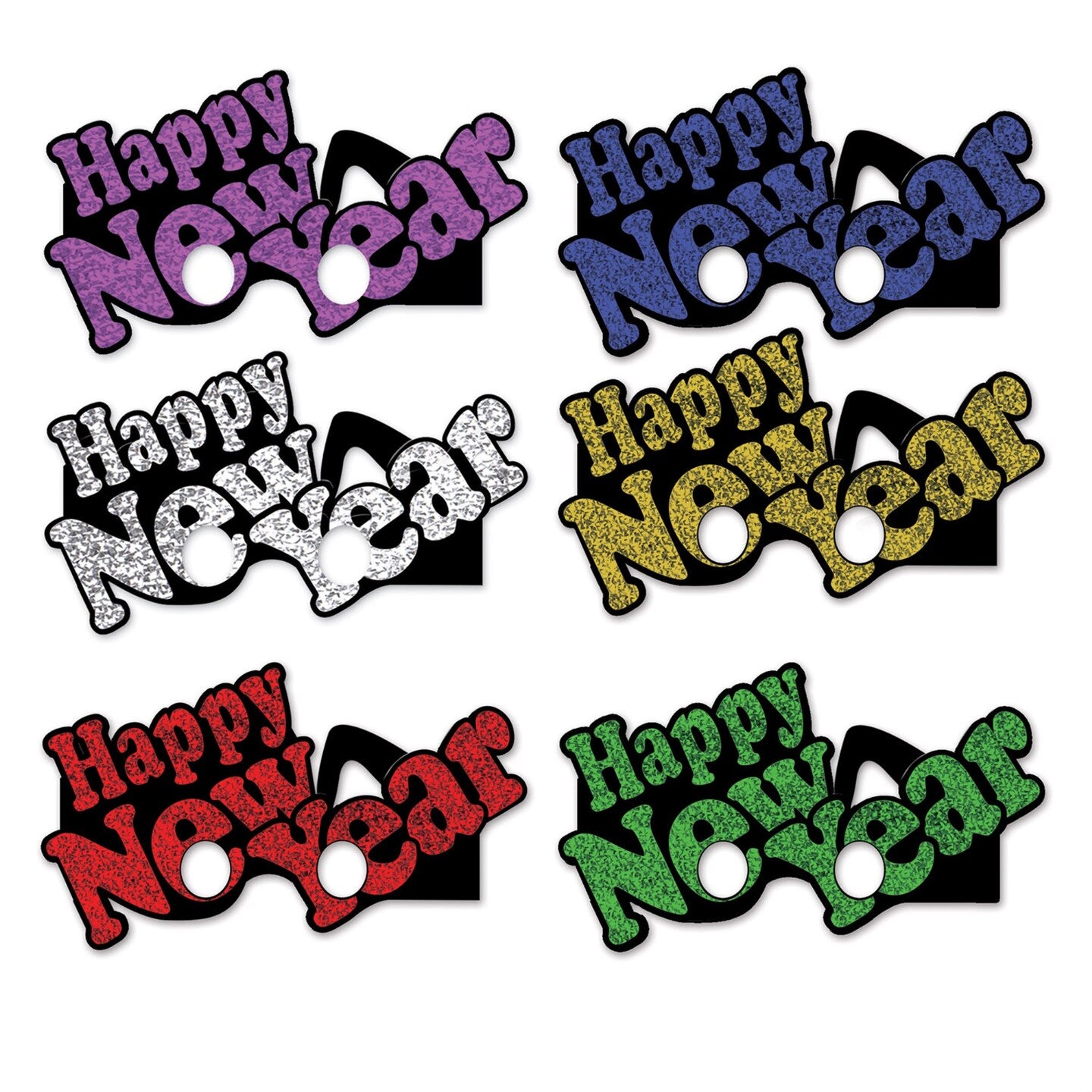 Happy new year glasses