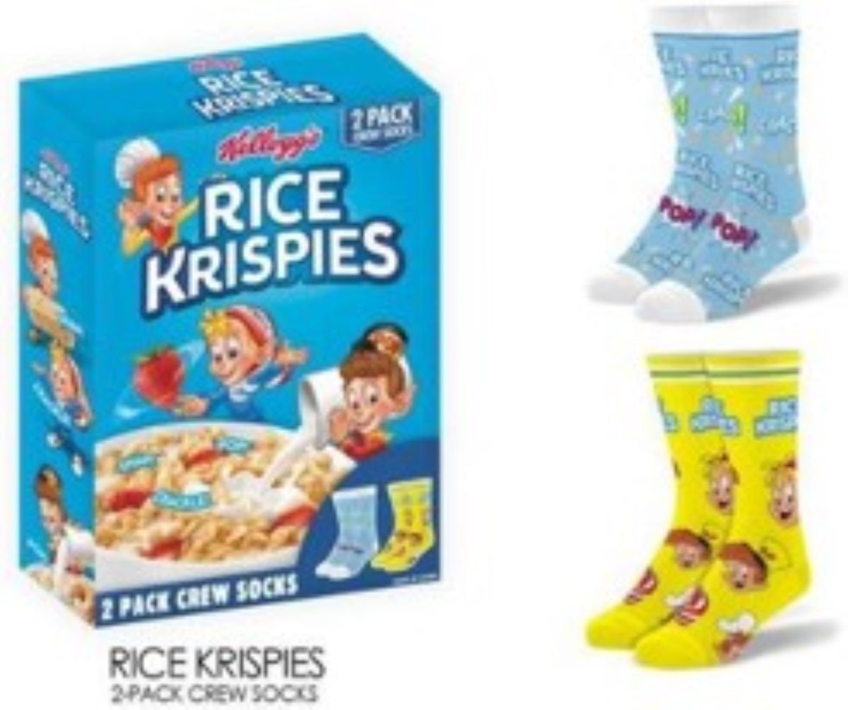 RICE KRISPIES  -  2 PAIRS OF THEMED CREW SOCKS