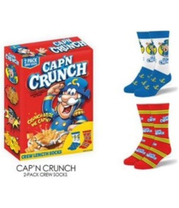 CAP'N CRUNCH  -  2 PAIRS OF THEMED CREW SOCKS