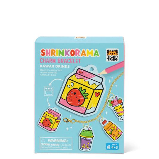 Shrinkorama Charm Bracelet- Kawaii Drinks