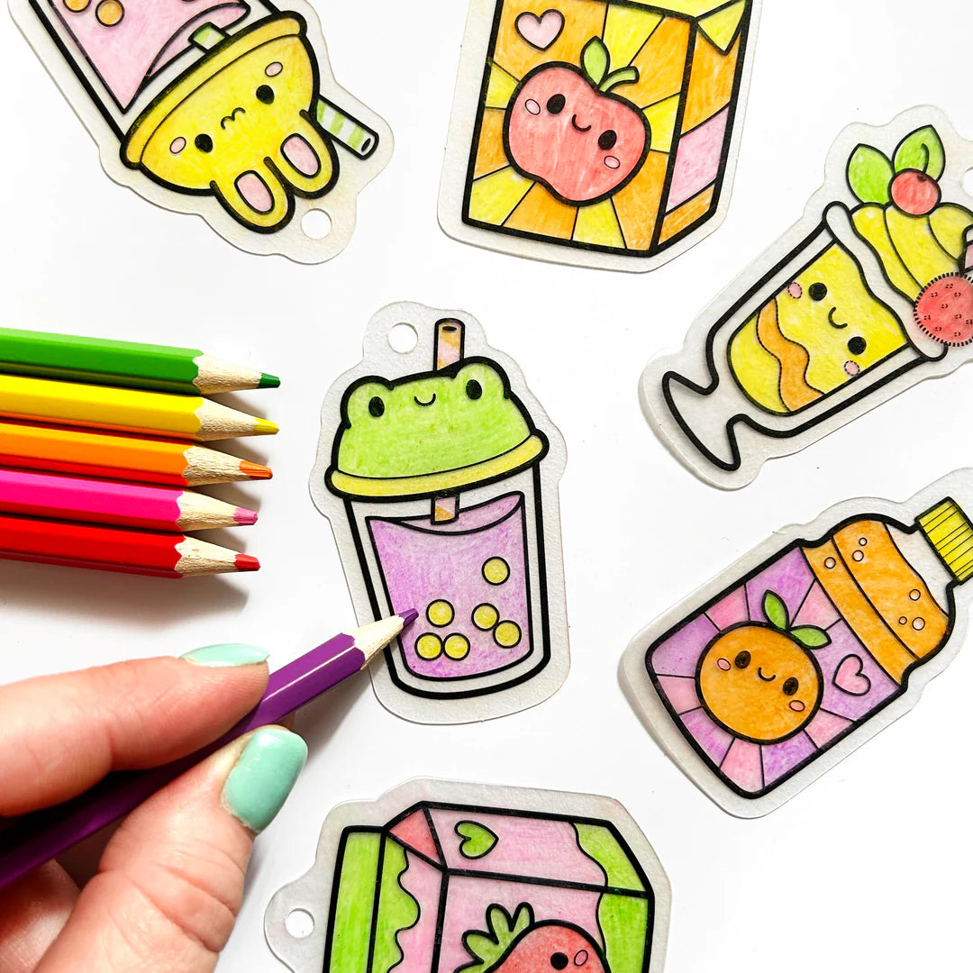 Shrinkorama Charm Bracelet- Kawaii Drinks