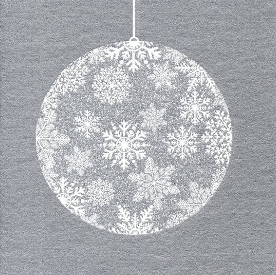 Boule dy Noel Silver Ornament